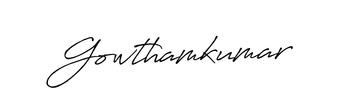 How to Draw Gowthamkumar signature style? Antro_Vectra_Bolder is a latest design signature styles for name Gowthamkumar. Gowthamkumar signature style 7 images and pictures png