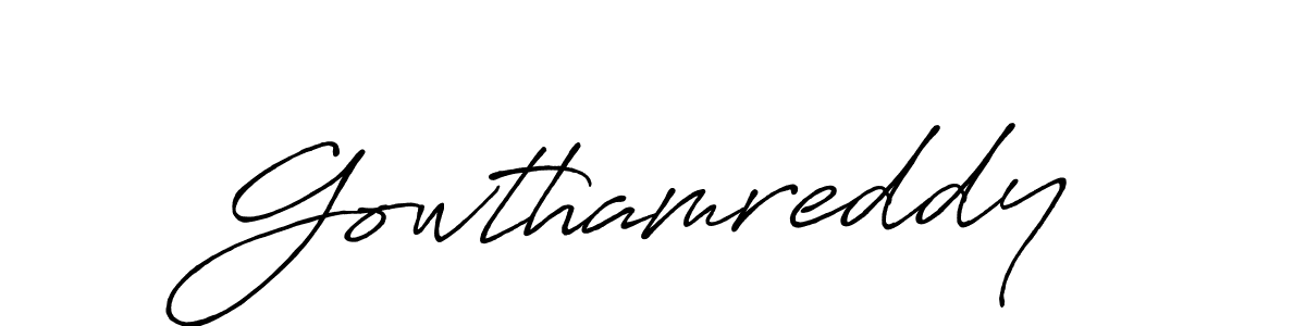 Also You can easily find your signature by using the search form. We will create Gowthamreddy name handwritten signature images for you free of cost using Antro_Vectra_Bolder sign style. Gowthamreddy signature style 7 images and pictures png