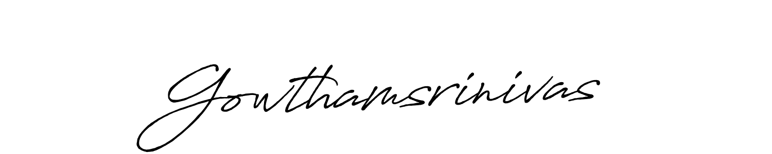 Gowthamsrinivas stylish signature style. Best Handwritten Sign (Antro_Vectra_Bolder) for my name. Handwritten Signature Collection Ideas for my name Gowthamsrinivas. Gowthamsrinivas signature style 7 images and pictures png