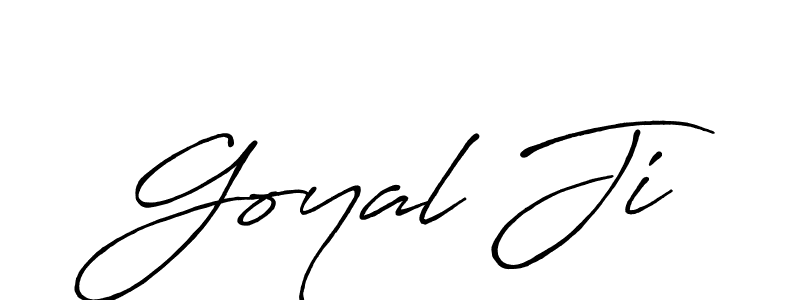 Similarly Antro_Vectra_Bolder is the best handwritten signature design. Signature creator online .You can use it as an online autograph creator for name Goyal Ji. Goyal Ji signature style 7 images and pictures png