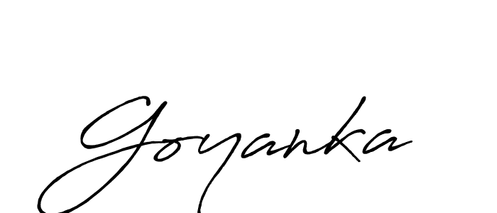 Create a beautiful signature design for name Goyanka. With this signature (Antro_Vectra_Bolder) fonts, you can make a handwritten signature for free. Goyanka signature style 7 images and pictures png