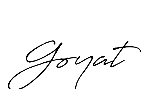 Make a beautiful signature design for name Goyat. With this signature (Antro_Vectra_Bolder) style, you can create a handwritten signature for free. Goyat signature style 7 images and pictures png