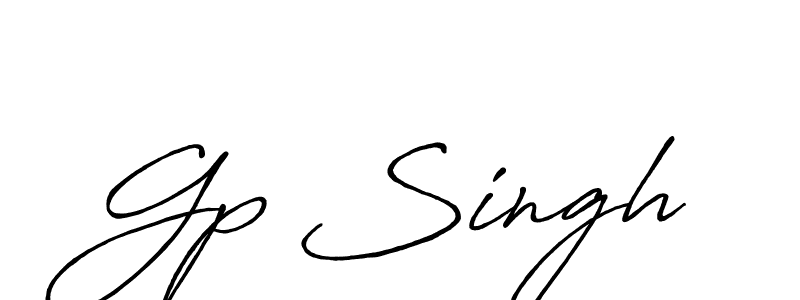 Gp Singh stylish signature style. Best Handwritten Sign (Antro_Vectra_Bolder) for my name. Handwritten Signature Collection Ideas for my name Gp Singh. Gp Singh signature style 7 images and pictures png