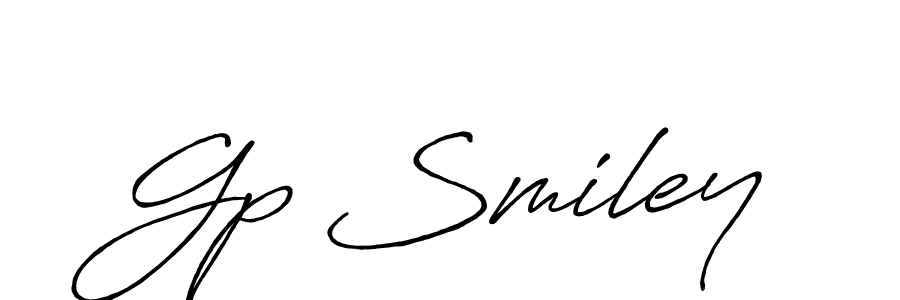Create a beautiful signature design for name Gp Smiley. With this signature (Antro_Vectra_Bolder) fonts, you can make a handwritten signature for free. Gp Smiley signature style 7 images and pictures png