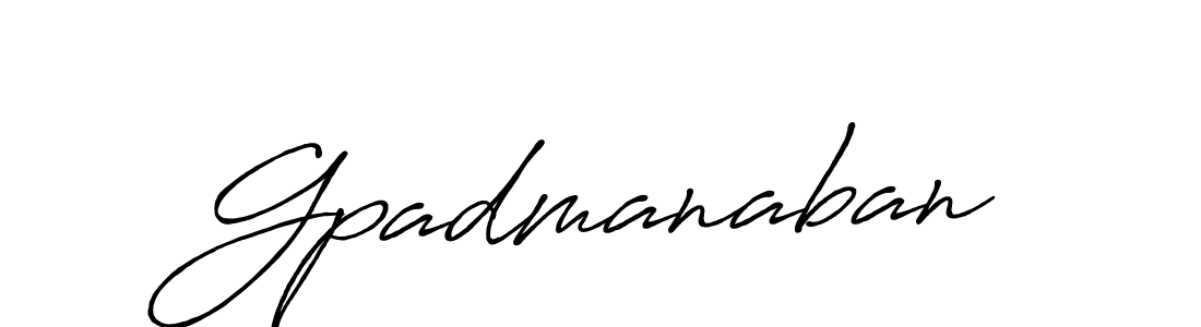 Also we have Gpadmanaban name is the best signature style. Create professional handwritten signature collection using Antro_Vectra_Bolder autograph style. Gpadmanaban signature style 7 images and pictures png