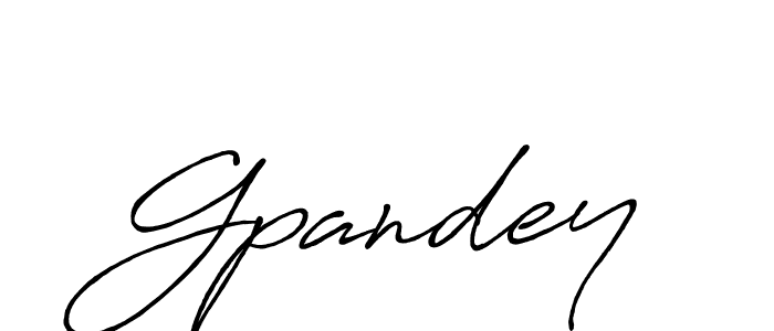 Create a beautiful signature design for name Gpandey. With this signature (Antro_Vectra_Bolder) fonts, you can make a handwritten signature for free. Gpandey signature style 7 images and pictures png