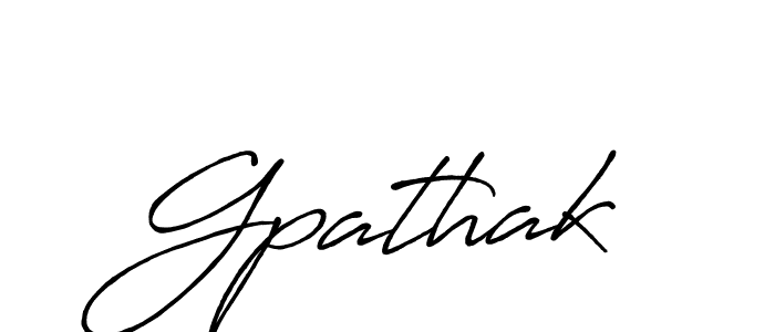 Also we have Gpathak name is the best signature style. Create professional handwritten signature collection using Antro_Vectra_Bolder autograph style. Gpathak signature style 7 images and pictures png