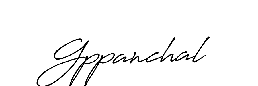 Make a beautiful signature design for name Gppanchal. With this signature (Antro_Vectra_Bolder) style, you can create a handwritten signature for free. Gppanchal signature style 7 images and pictures png