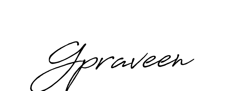 Make a beautiful signature design for name Gpraveen. With this signature (Antro_Vectra_Bolder) style, you can create a handwritten signature for free. Gpraveen signature style 7 images and pictures png