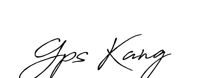 Make a beautiful signature design for name Gps Kang. With this signature (Antro_Vectra_Bolder) style, you can create a handwritten signature for free. Gps Kang signature style 7 images and pictures png