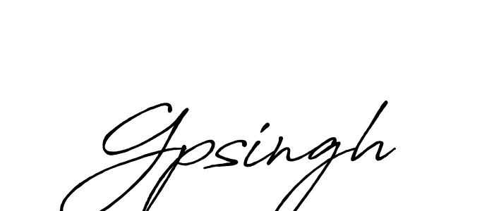 Make a beautiful signature design for name Gpsingh. With this signature (Antro_Vectra_Bolder) style, you can create a handwritten signature for free. Gpsingh signature style 7 images and pictures png