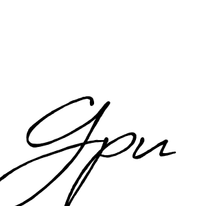 Use a signature maker to create a handwritten signature online. With this signature software, you can design (Antro_Vectra_Bolder) your own signature for name Gpu. Gpu signature style 7 images and pictures png