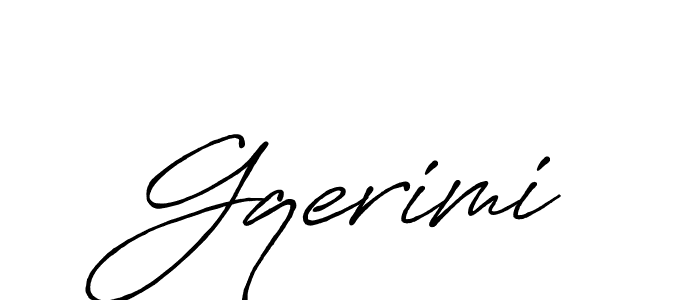 Use a signature maker to create a handwritten signature online. With this signature software, you can design (Antro_Vectra_Bolder) your own signature for name Gqerimi. Gqerimi signature style 7 images and pictures png