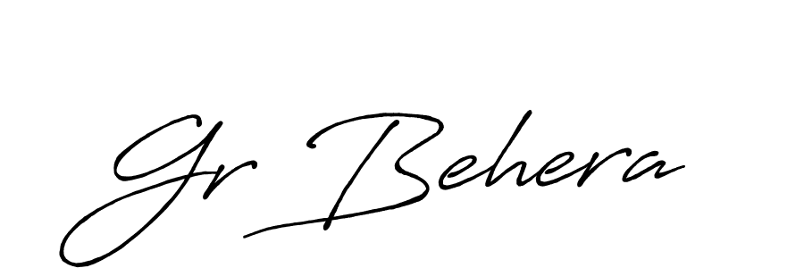 It looks lik you need a new signature style for name Gr Behera. Design unique handwritten (Antro_Vectra_Bolder) signature with our free signature maker in just a few clicks. Gr Behera signature style 7 images and pictures png