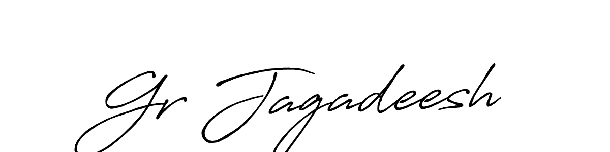 Also we have Gr Jagadeesh name is the best signature style. Create professional handwritten signature collection using Antro_Vectra_Bolder autograph style. Gr Jagadeesh signature style 7 images and pictures png