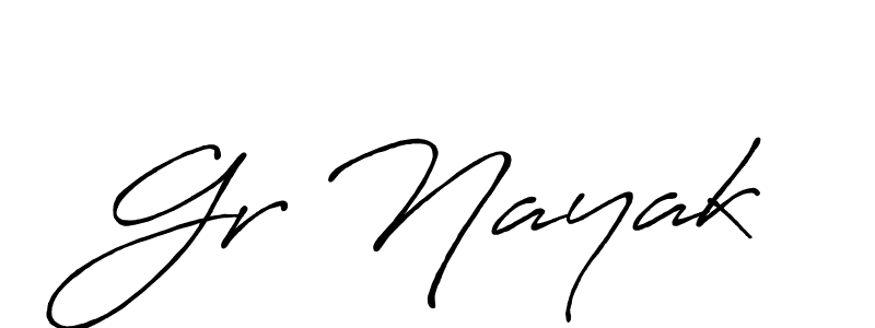 How to make Gr Nayak signature? Antro_Vectra_Bolder is a professional autograph style. Create handwritten signature for Gr Nayak name. Gr Nayak signature style 7 images and pictures png