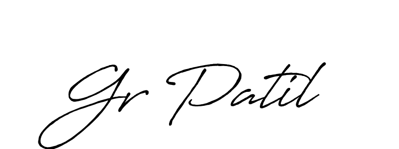 Similarly Antro_Vectra_Bolder is the best handwritten signature design. Signature creator online .You can use it as an online autograph creator for name Gr Patil. Gr Patil signature style 7 images and pictures png