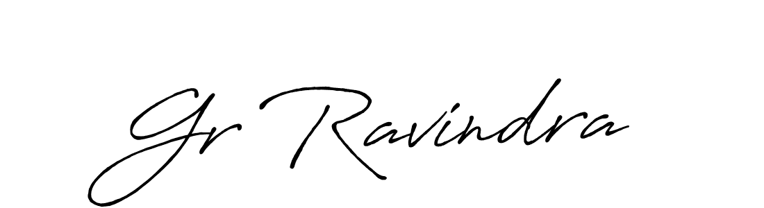Gr Ravindra stylish signature style. Best Handwritten Sign (Antro_Vectra_Bolder) for my name. Handwritten Signature Collection Ideas for my name Gr Ravindra. Gr Ravindra signature style 7 images and pictures png