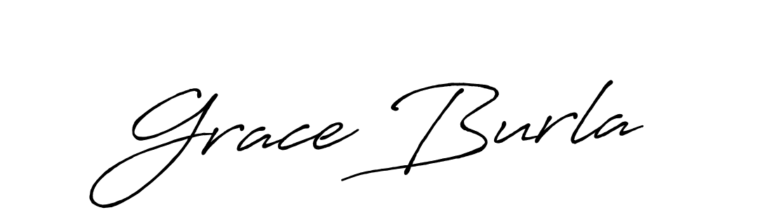 Grace Burla stylish signature style. Best Handwritten Sign (Antro_Vectra_Bolder) for my name. Handwritten Signature Collection Ideas for my name Grace Burla. Grace Burla signature style 7 images and pictures png