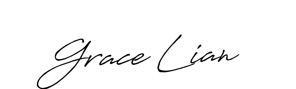 Make a beautiful signature design for name Grace Lian. With this signature (Antro_Vectra_Bolder) style, you can create a handwritten signature for free. Grace Lian signature style 7 images and pictures png