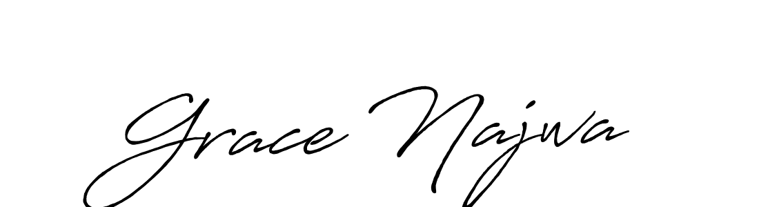 Make a beautiful signature design for name Grace Najwa. With this signature (Antro_Vectra_Bolder) style, you can create a handwritten signature for free. Grace Najwa signature style 7 images and pictures png