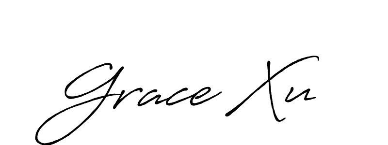 How to make Grace Xu name signature. Use Antro_Vectra_Bolder style for creating short signs online. This is the latest handwritten sign. Grace Xu signature style 7 images and pictures png