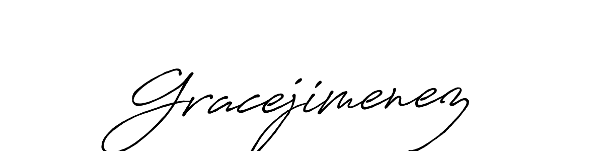 Make a beautiful signature design for name Gracejimenez. With this signature (Antro_Vectra_Bolder) style, you can create a handwritten signature for free. Gracejimenez signature style 7 images and pictures png