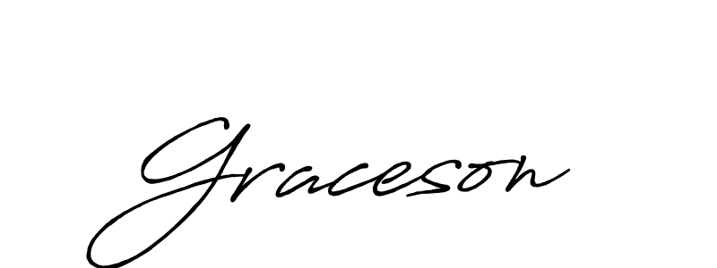 It looks lik you need a new signature style for name Graceson. Design unique handwritten (Antro_Vectra_Bolder) signature with our free signature maker in just a few clicks. Graceson signature style 7 images and pictures png