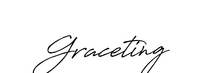 Make a beautiful signature design for name Graceting. With this signature (Antro_Vectra_Bolder) style, you can create a handwritten signature for free. Graceting signature style 7 images and pictures png