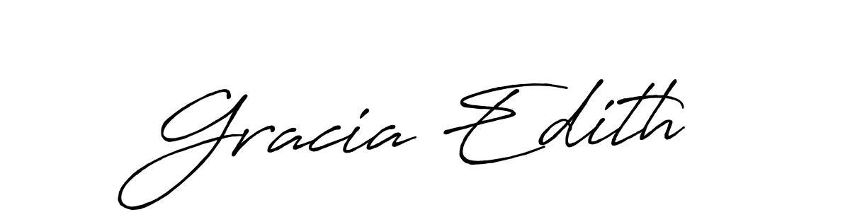 Design your own signature with our free online signature maker. With this signature software, you can create a handwritten (Antro_Vectra_Bolder) signature for name Gracia Edith. Gracia Edith signature style 7 images and pictures png