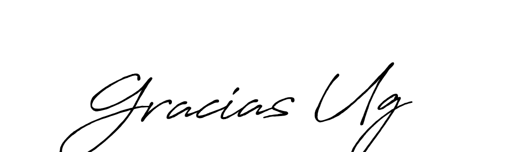 How to make Gracias Ug signature? Antro_Vectra_Bolder is a professional autograph style. Create handwritten signature for Gracias Ug name. Gracias Ug signature style 7 images and pictures png