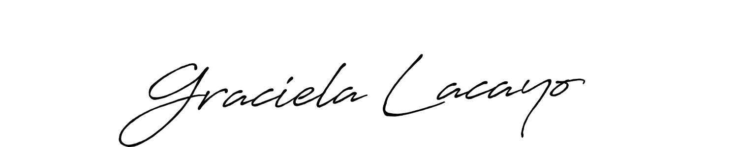 You should practise on your own different ways (Antro_Vectra_Bolder) to write your name (Graciela Lacayo) in signature. don't let someone else do it for you. Graciela Lacayo signature style 7 images and pictures png