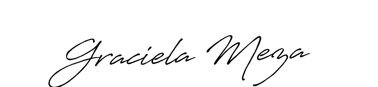 Create a beautiful signature design for name Graciela Meza. With this signature (Antro_Vectra_Bolder) fonts, you can make a handwritten signature for free. Graciela Meza signature style 7 images and pictures png