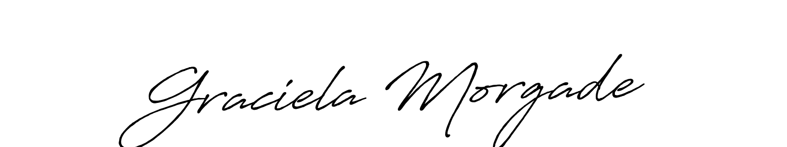 Create a beautiful signature design for name Graciela Morgade. With this signature (Antro_Vectra_Bolder) fonts, you can make a handwritten signature for free. Graciela Morgade signature style 7 images and pictures png