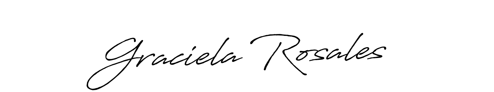 How to make Graciela Rosales name signature. Use Antro_Vectra_Bolder style for creating short signs online. This is the latest handwritten sign. Graciela Rosales signature style 7 images and pictures png