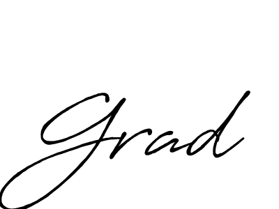 Grad stylish signature style. Best Handwritten Sign (Antro_Vectra_Bolder) for my name. Handwritten Signature Collection Ideas for my name Grad. Grad signature style 7 images and pictures png