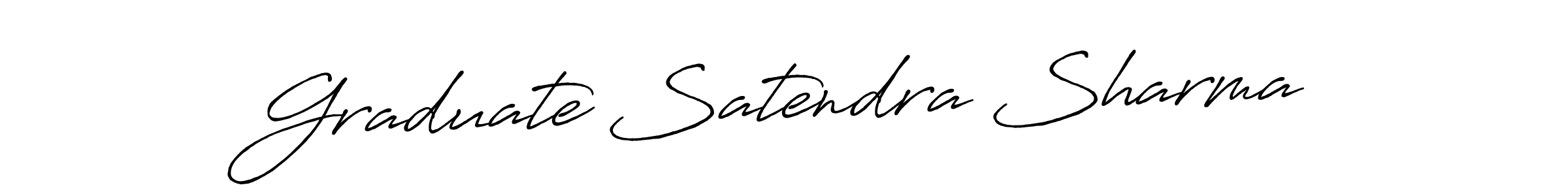 How to make Graduate Satendra Sharma name signature. Use Antro_Vectra_Bolder style for creating short signs online. This is the latest handwritten sign. Graduate Satendra Sharma signature style 7 images and pictures png