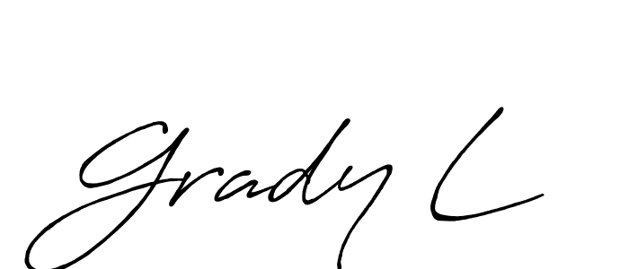 Design your own signature with our free online signature maker. With this signature software, you can create a handwritten (Antro_Vectra_Bolder) signature for name Grady L. Grady L signature style 7 images and pictures png