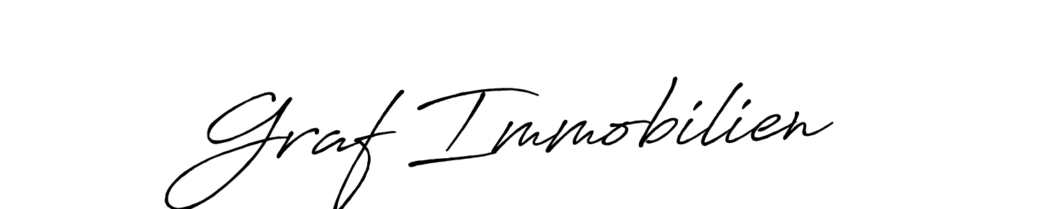 Create a beautiful signature design for name Graf Immobilien. With this signature (Antro_Vectra_Bolder) fonts, you can make a handwritten signature for free. Graf Immobilien signature style 7 images and pictures png
