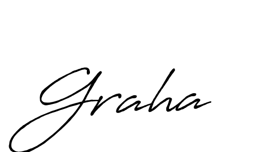 Use a signature maker to create a handwritten signature online. With this signature software, you can design (Antro_Vectra_Bolder) your own signature for name Graha. Graha signature style 7 images and pictures png