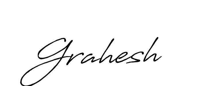 How to make Grahesh name signature. Use Antro_Vectra_Bolder style for creating short signs online. This is the latest handwritten sign. Grahesh signature style 7 images and pictures png
