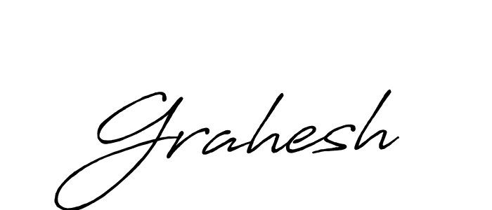 How to make Grahesh name signature. Use Antro_Vectra_Bolder style for creating short signs online. This is the latest handwritten sign. Grahesh signature style 7 images and pictures png