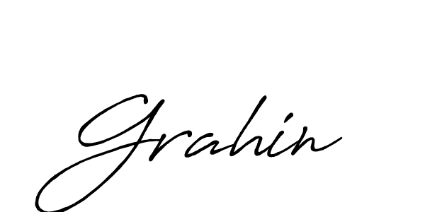 Use a signature maker to create a handwritten signature online. With this signature software, you can design (Antro_Vectra_Bolder) your own signature for name Grahin. Grahin signature style 7 images and pictures png
