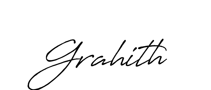 How to make Grahith signature? Antro_Vectra_Bolder is a professional autograph style. Create handwritten signature for Grahith name. Grahith signature style 7 images and pictures png