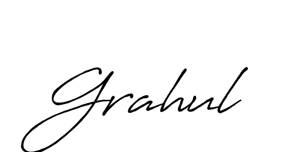 You should practise on your own different ways (Antro_Vectra_Bolder) to write your name (Grahul) in signature. don't let someone else do it for you. Grahul signature style 7 images and pictures png