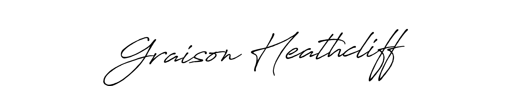 Make a short Graison Heathcliff signature style. Manage your documents anywhere anytime using Antro_Vectra_Bolder. Create and add eSignatures, submit forms, share and send files easily. Graison Heathcliff signature style 7 images and pictures png