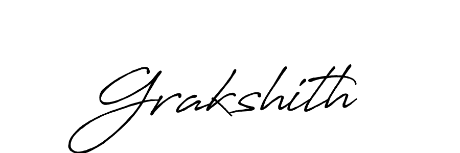 How to make Grakshith name signature. Use Antro_Vectra_Bolder style for creating short signs online. This is the latest handwritten sign. Grakshith signature style 7 images and pictures png