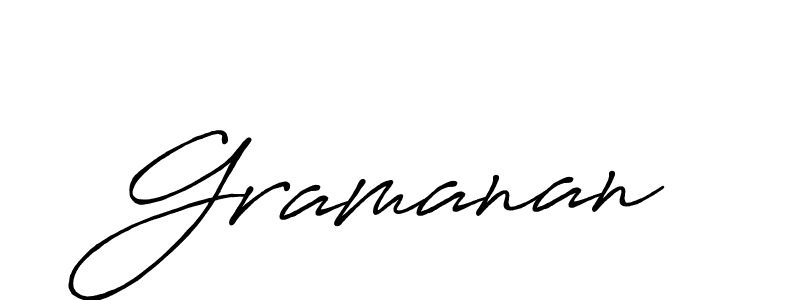 Use a signature maker to create a handwritten signature online. With this signature software, you can design (Antro_Vectra_Bolder) your own signature for name Gramanan. Gramanan signature style 7 images and pictures png