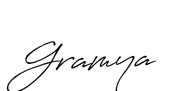 Also You can easily find your signature by using the search form. We will create Gramya name handwritten signature images for you free of cost using Antro_Vectra_Bolder sign style. Gramya signature style 7 images and pictures png