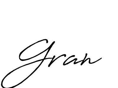 Design your own signature with our free online signature maker. With this signature software, you can create a handwritten (Antro_Vectra_Bolder) signature for name Gran. Gran signature style 7 images and pictures png